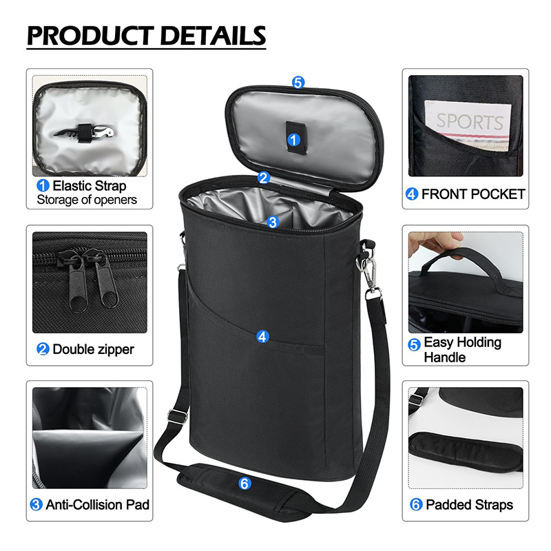 Tote Bag Sublimation - Bolsa transportadora de vino, bolsa enfriadora