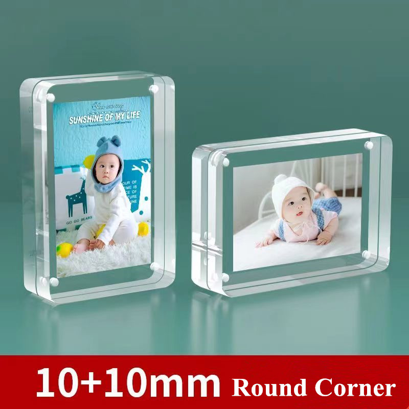 Photo Acrylic Block - Marcos de bloque de fotos magnéticos