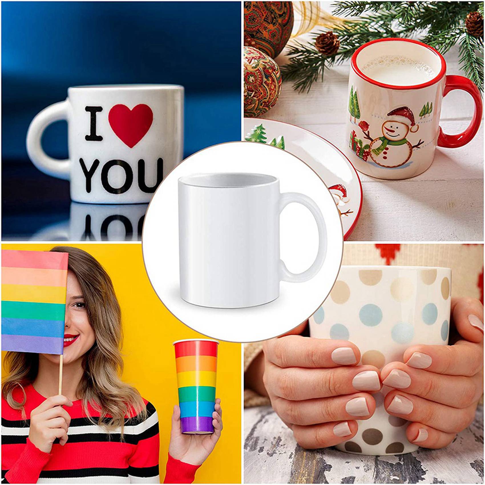 Sublimation Mug White - N09R-140Pcs película de envoltura retráctil de