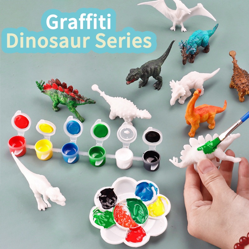 Puzzle Blank White - 6 uds/8 Uds., juguetes de dinosaurios