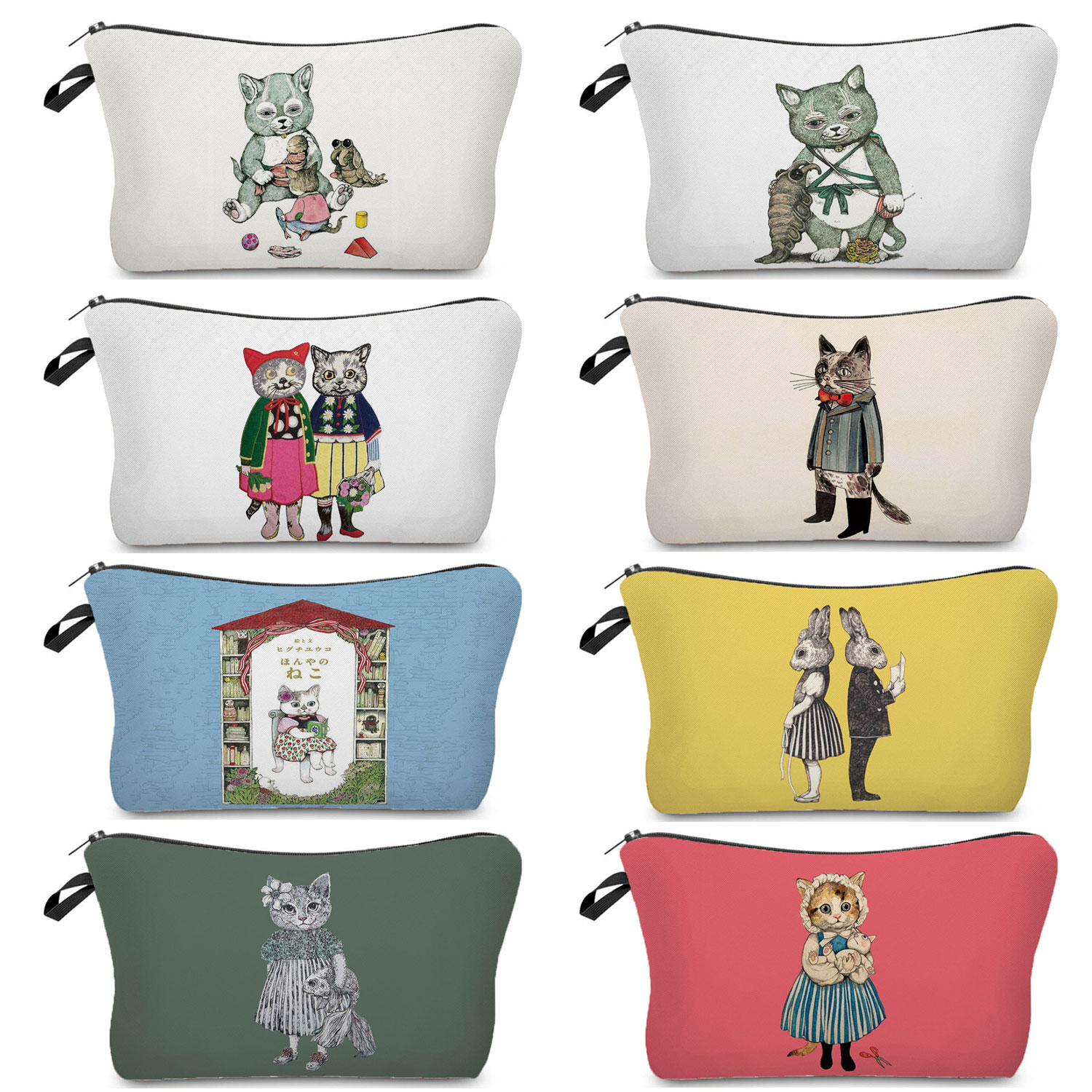 Pillow Cover Sublimation - Bolsa de maquillaje con ilustración de