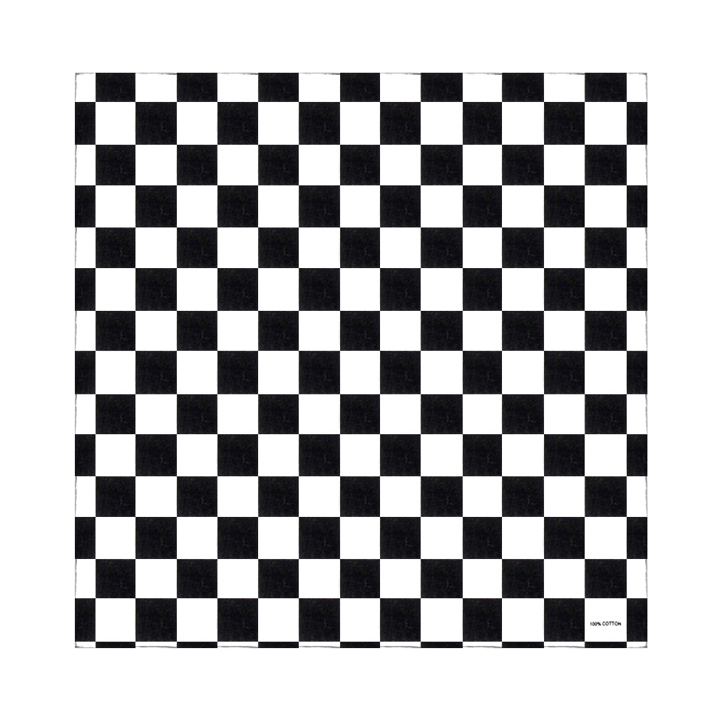 Bandana Blank White - Bandana con bandera a cuadros, pañuelos