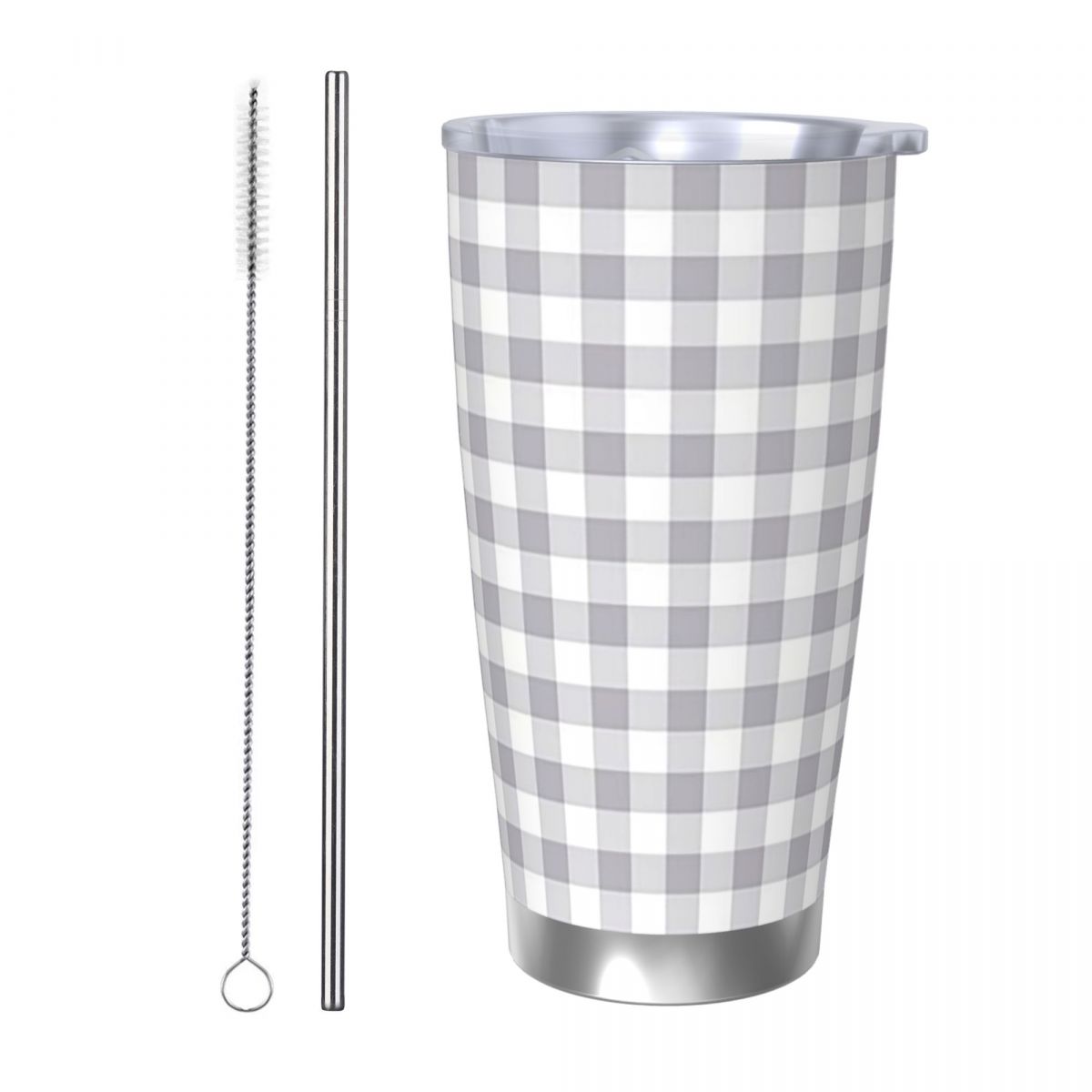 Tumbler 20Oz White - Vaso de acero inoxidable de guingán