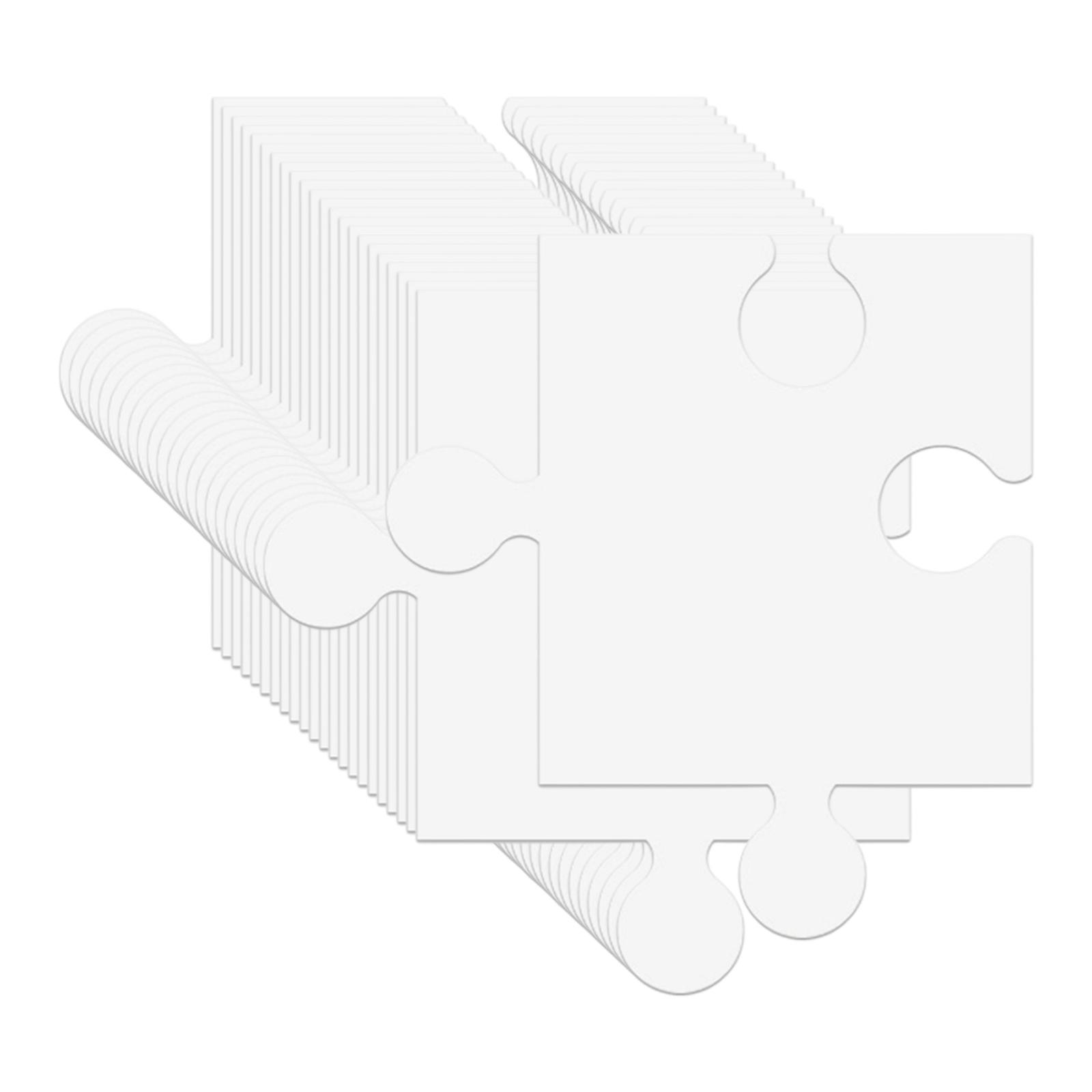 Puzzle Blank White - 24 piezas de plantillas de rompecabezas