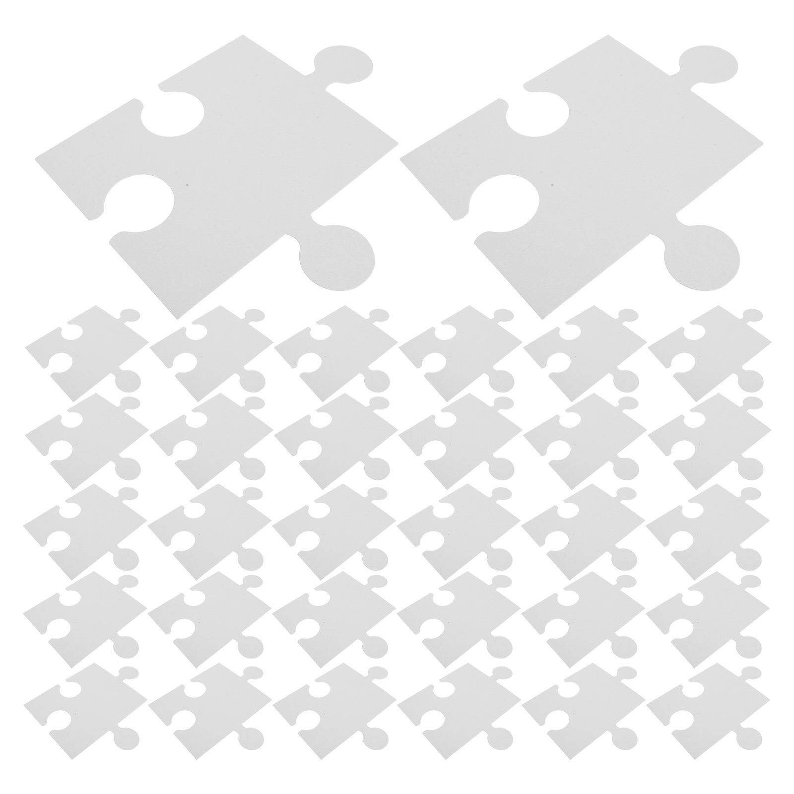 Puzzle Blank White - 60 Piezas de Rompecabezas Blancas Grandes,