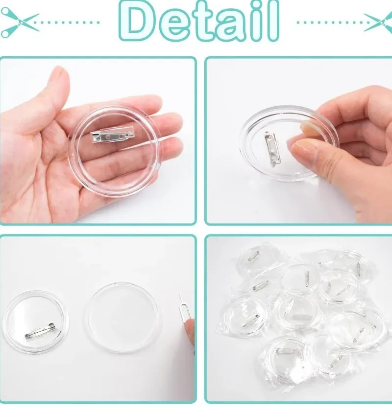 30 piezas de acrílico en blanc - Button Badge Blank reseña y precio