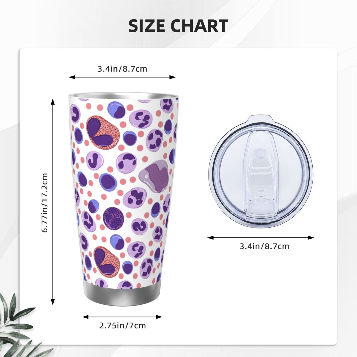 Vaso grande de acero inoxidabl - Tumbler 20Oz White reseña y precio