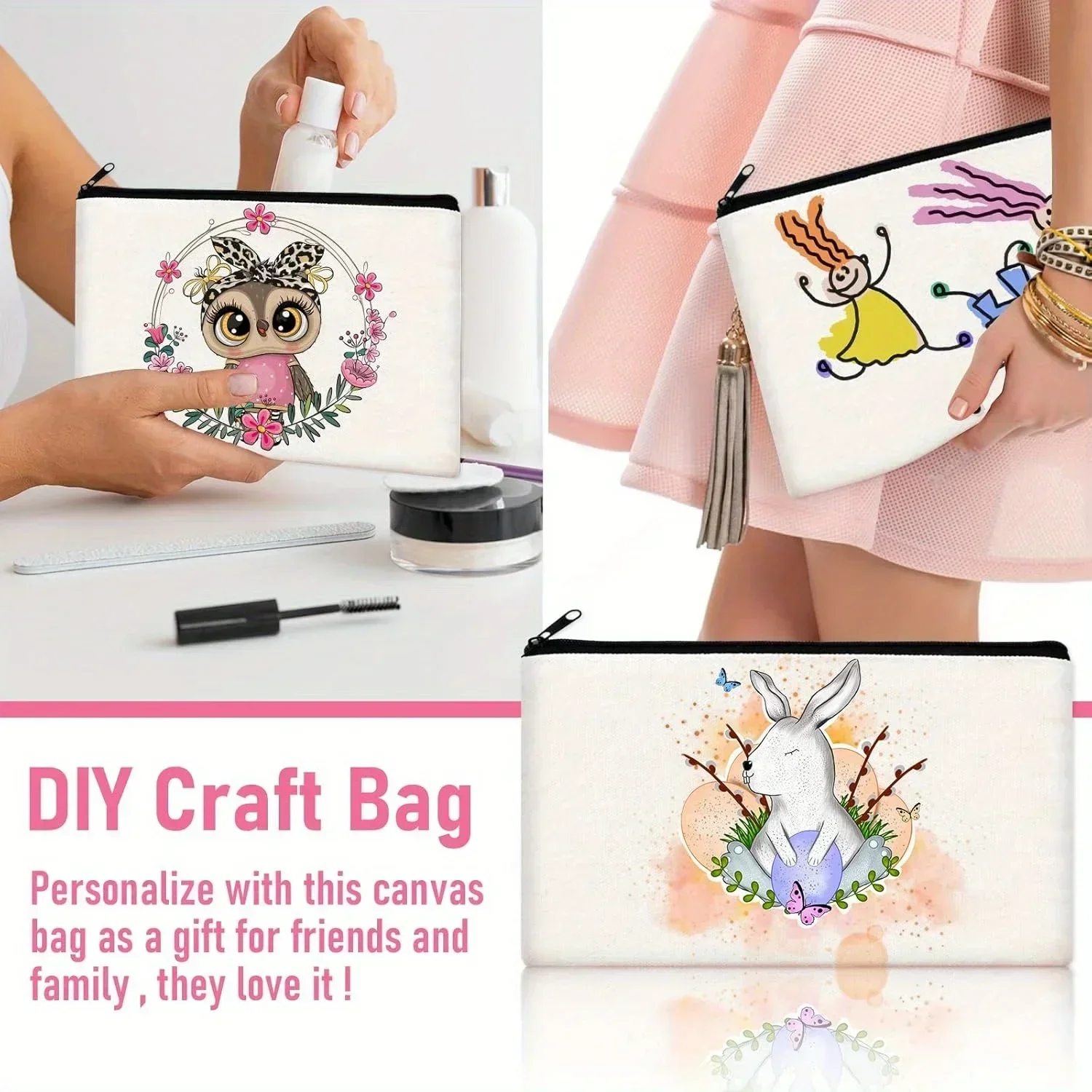 20 bolsas de maquillaje en bla - Tote Bag Sublimation reseña y precio