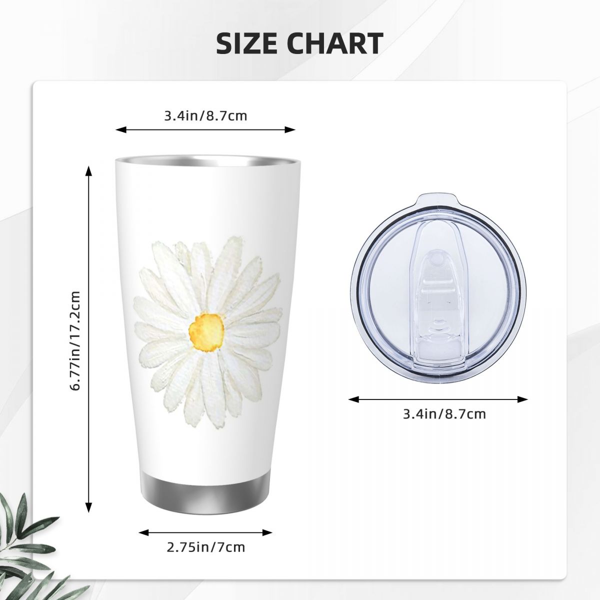 Vaso de acero inoxidable pinta - Tumbler 20Oz White reseña y precio
