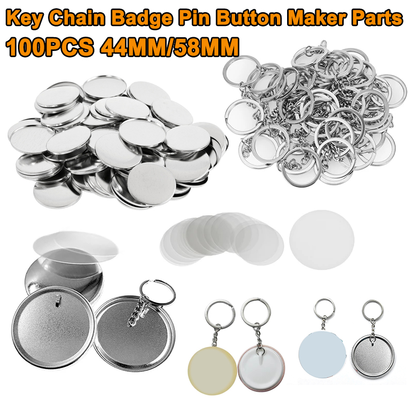 100 Uds 44MM 58MM llavero de M - Button Badge Blank reseña y precio