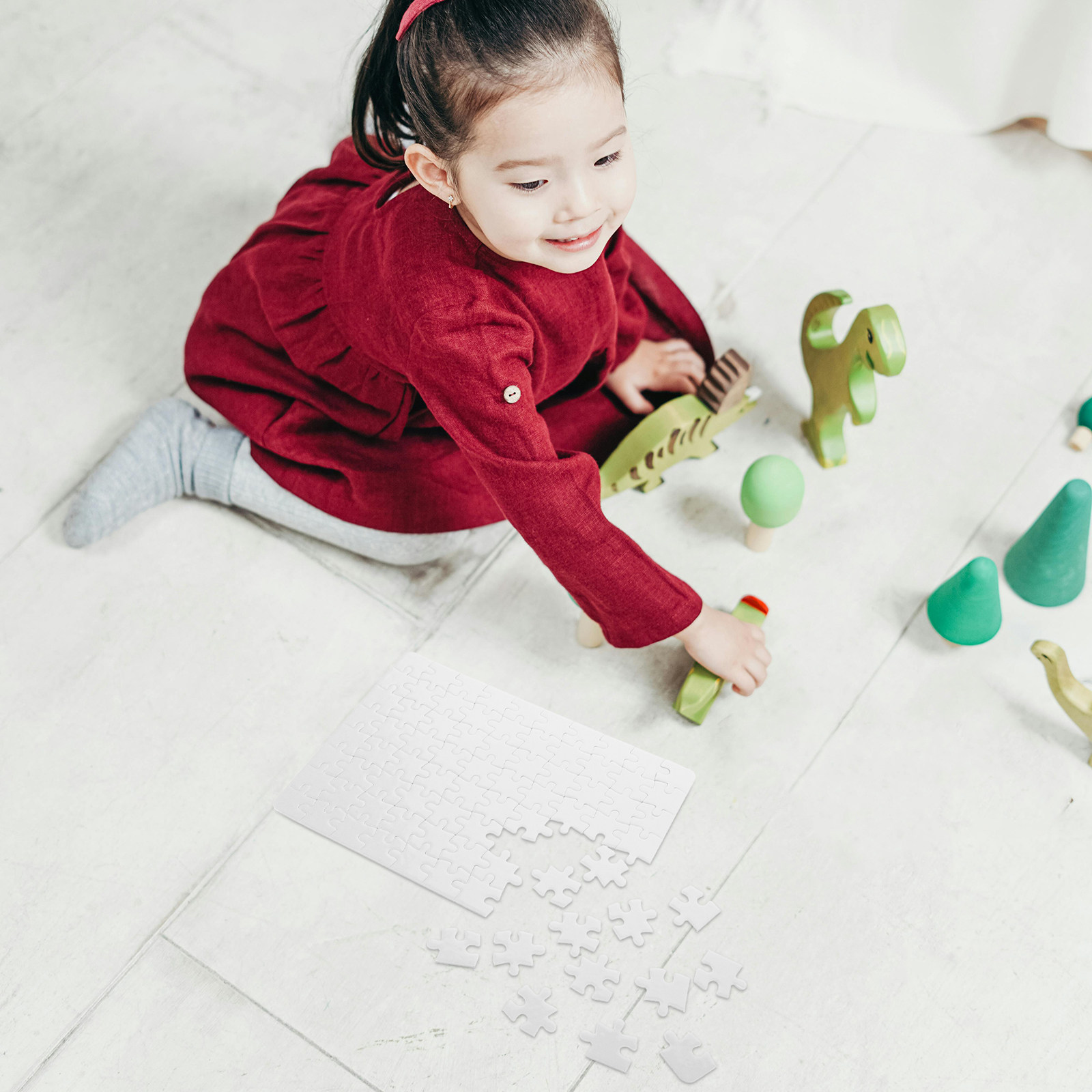 4 Hojas de Piezas de Rompecabe - Puzzle Blank White reseña y precio