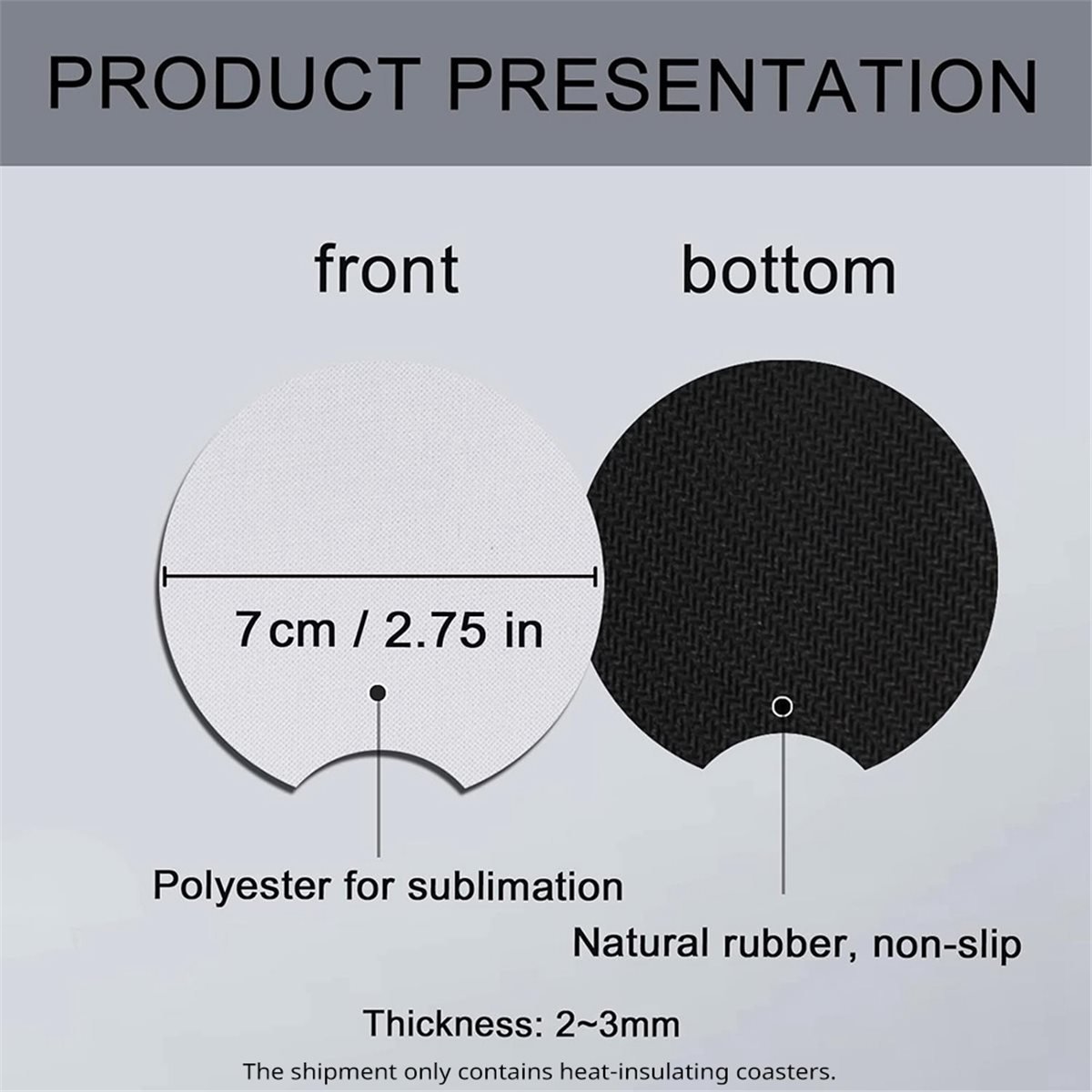 Posavasos de sublimación econó - Coaster Sublimation Blank reseña y precio