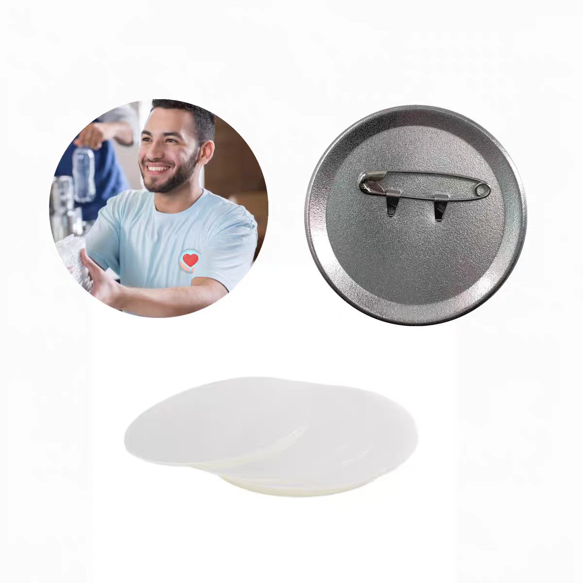 100 unidades de material en br - Button Badge Blank reseña y precio