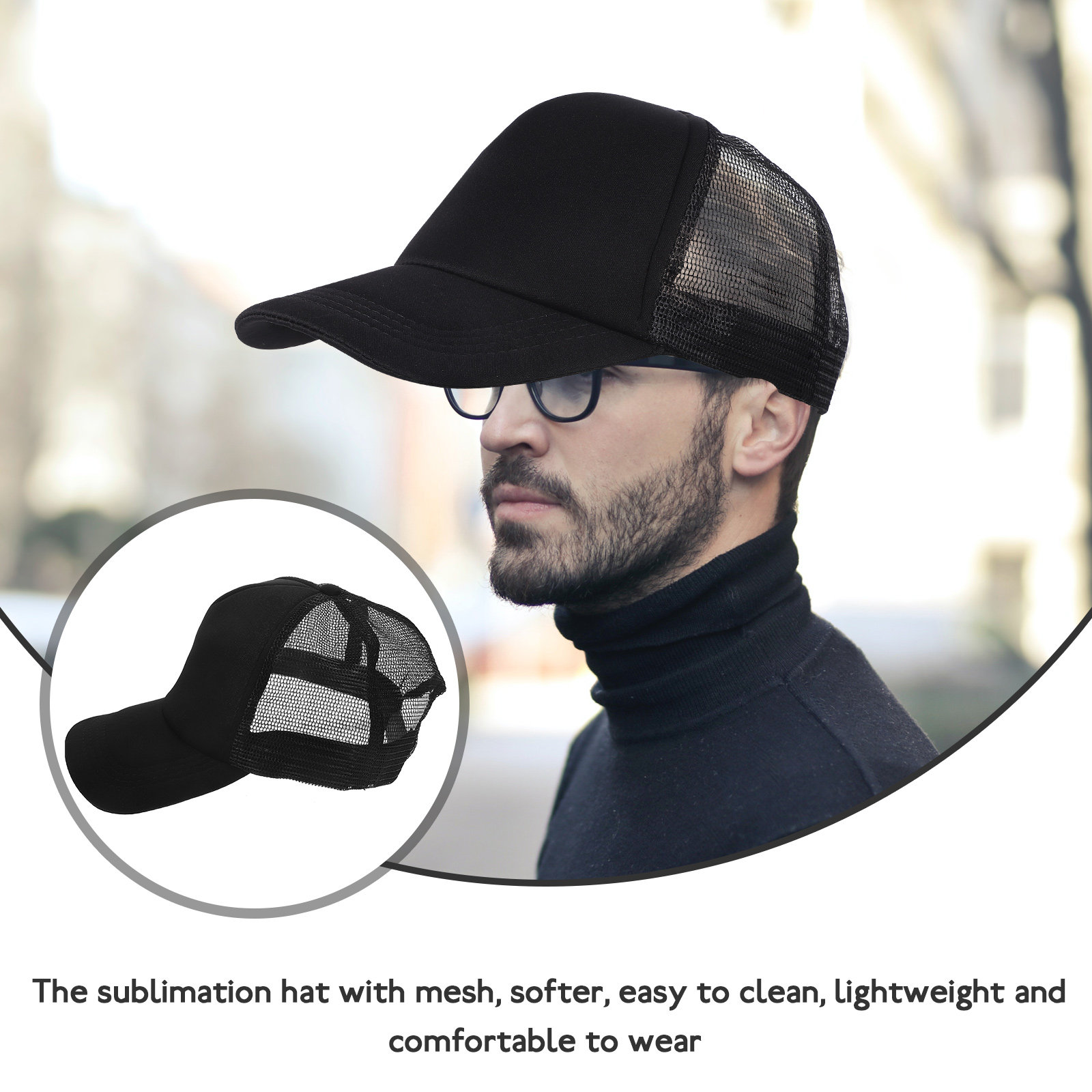 10 gorras de béisbol de malla  - Hat Sublimation Blank reseña y precio