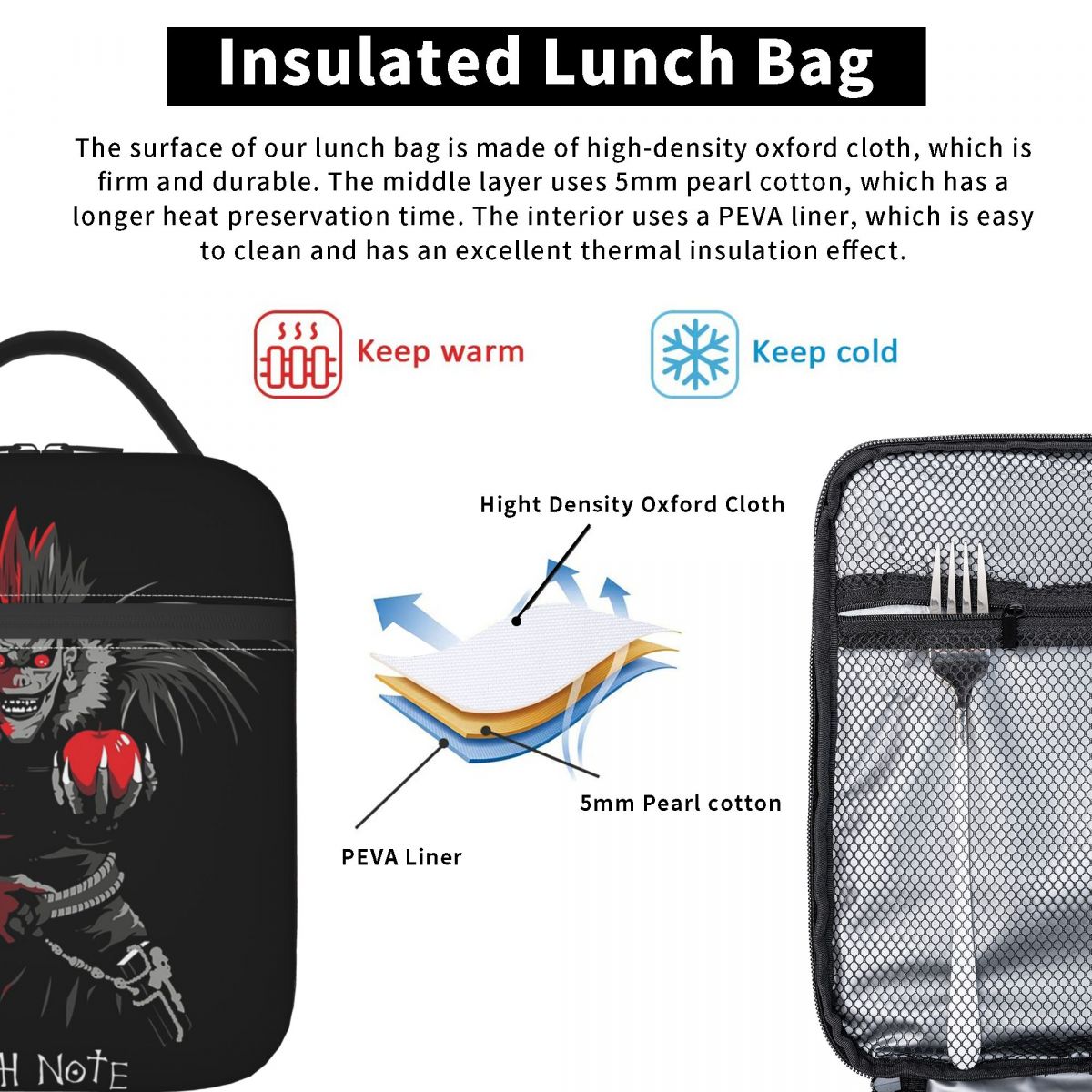 Bolsa de almuerzo aislada con  - Tote Bag Sublimation reseña y precio
