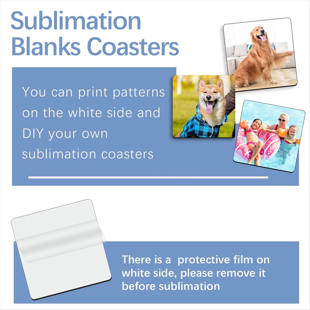 ABYA 30 Posavasos Cuadrados pa - Coaster Sublimation Blank reseña y precio