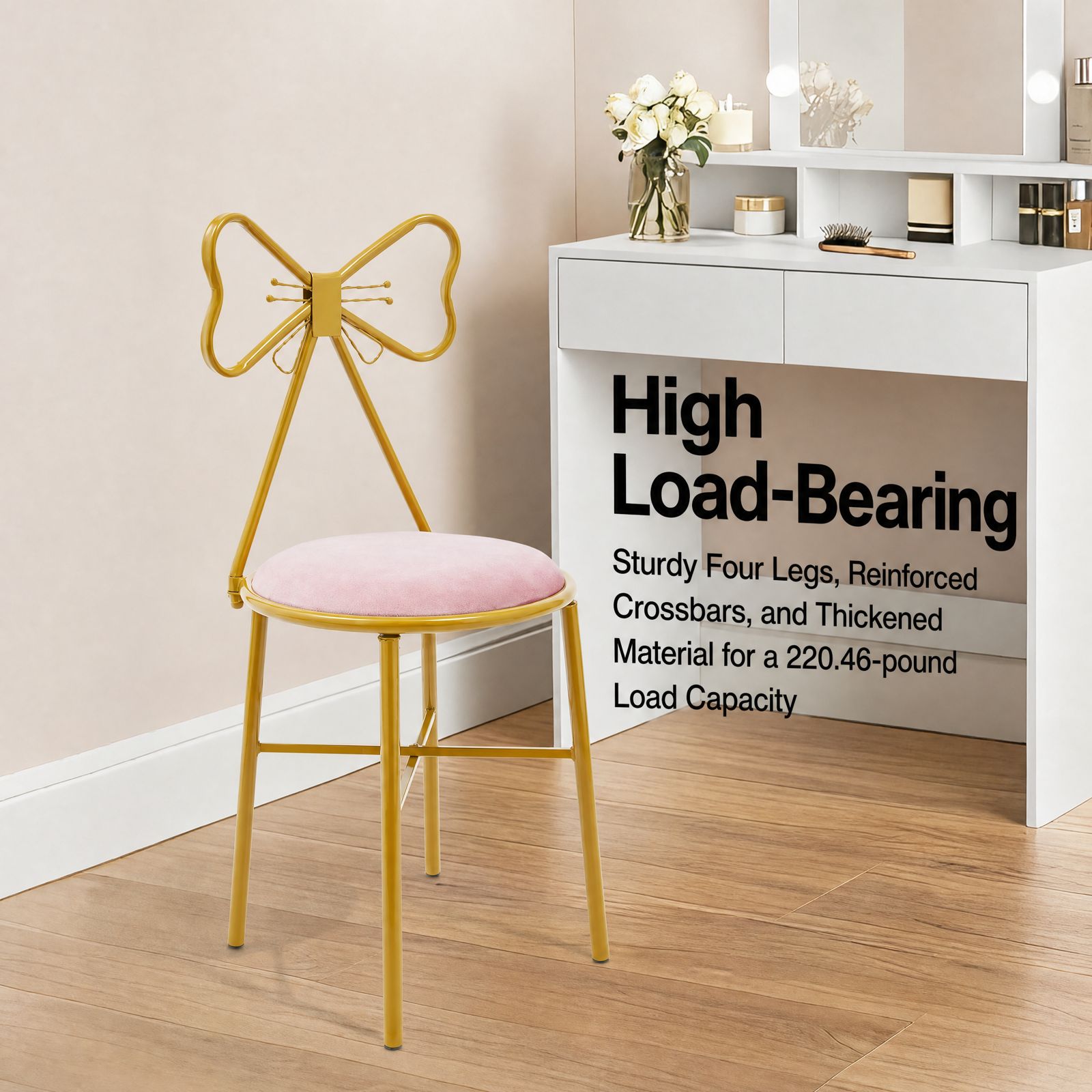 Silla de tocador con respaldo  - Metal Photo Panel reseña y precio