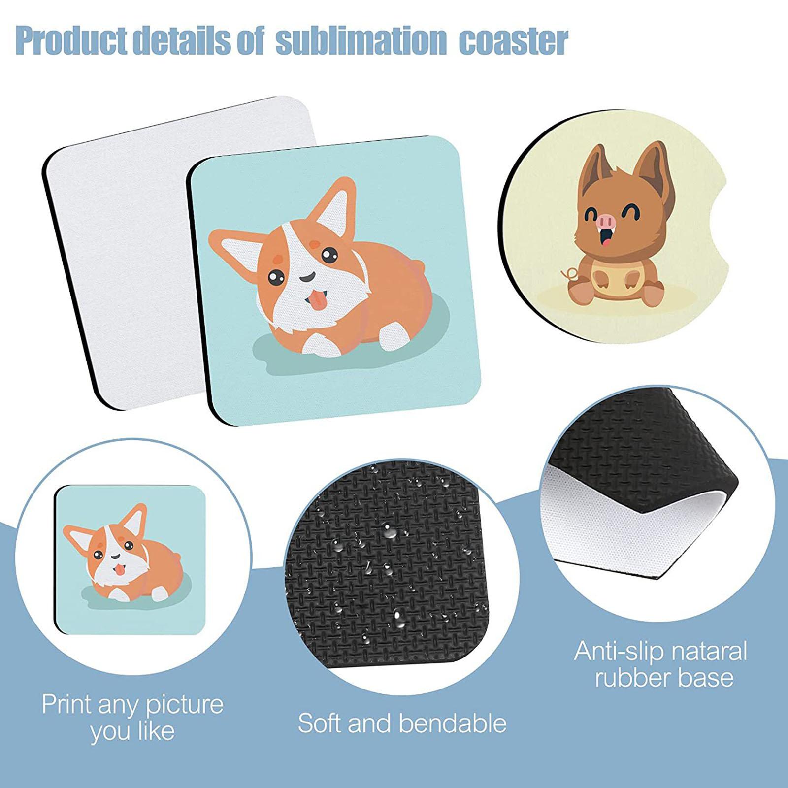 40 posavasos sublimables en bl - Coaster Sublimation Blank reseña y precio