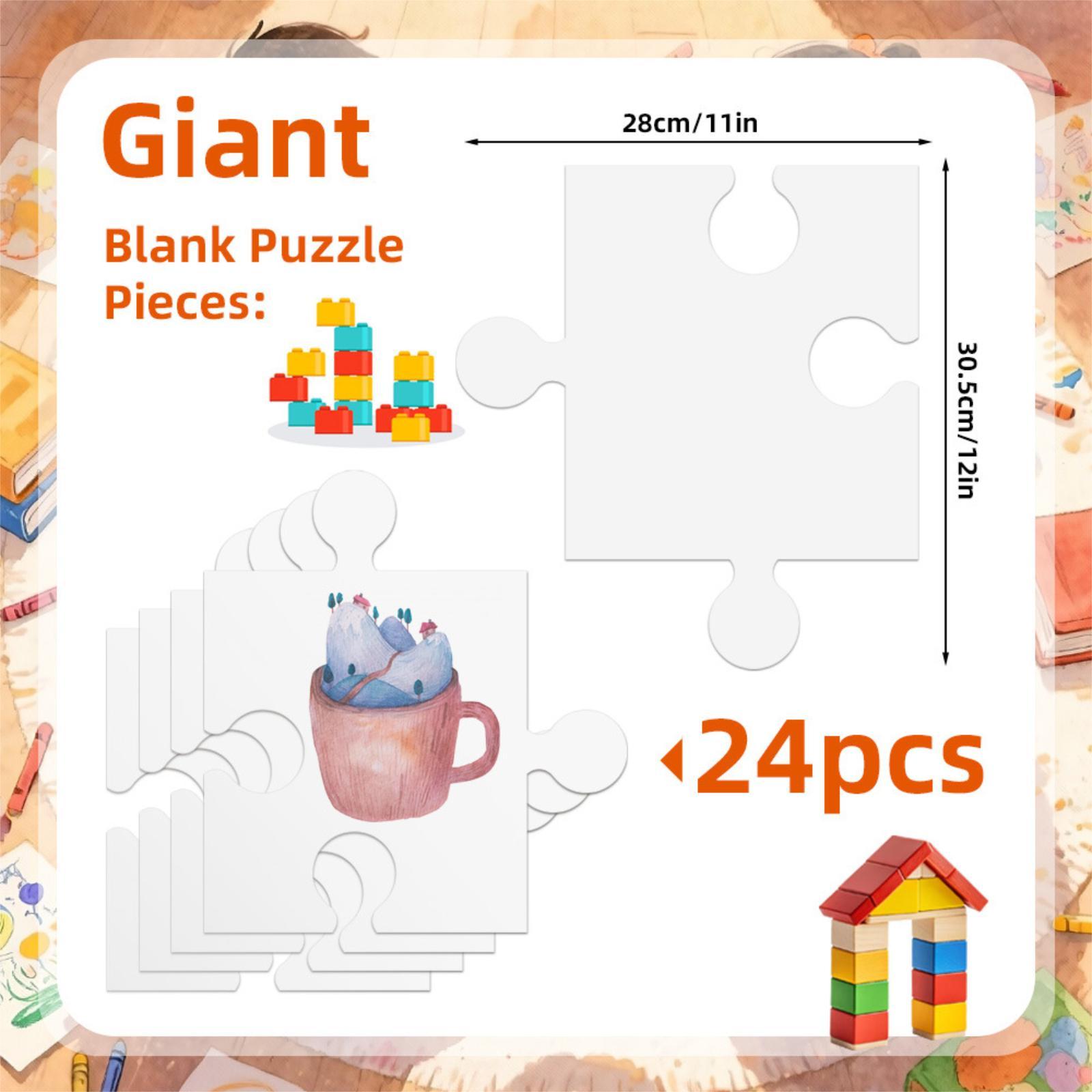24 Piezas de Rompecabezas de C - Puzzle Blank White reseña y precio