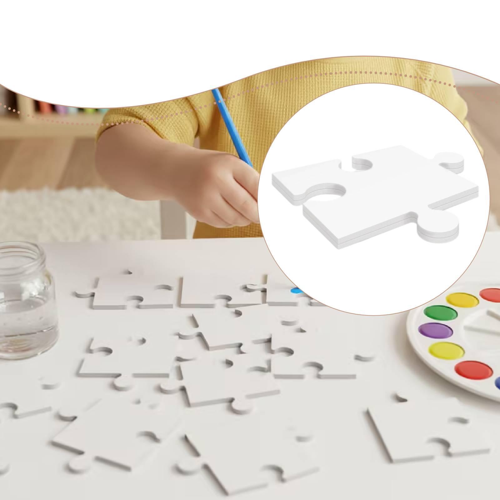 24 Piezas de Rompecabezas de C - Puzzle Blank White reseña y precio