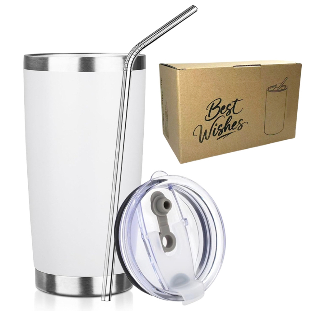 Vaso Térmico de 20oz con Tapa  - Tumbler 20Oz White reseña y precio