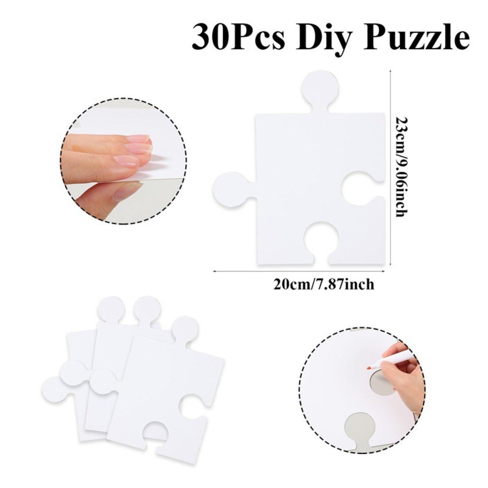 Tarjetas de Rompecabezas DIY,  - Puzzle Blank White reseña y precio